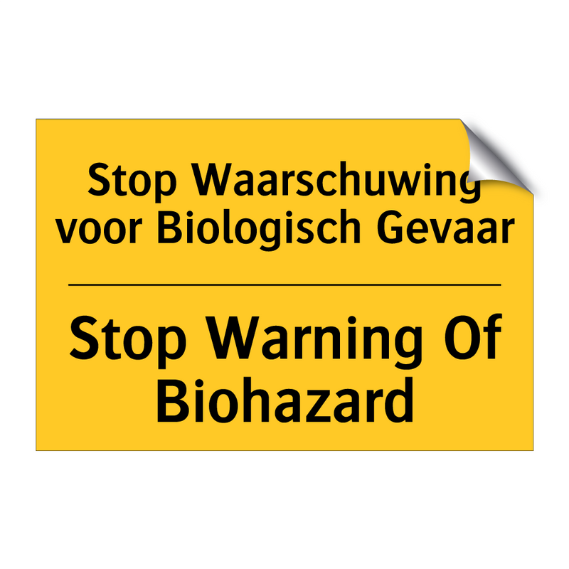 Stop Waarschuwing voor Biologisch Gevaar - Stop Warning Of Biohazard