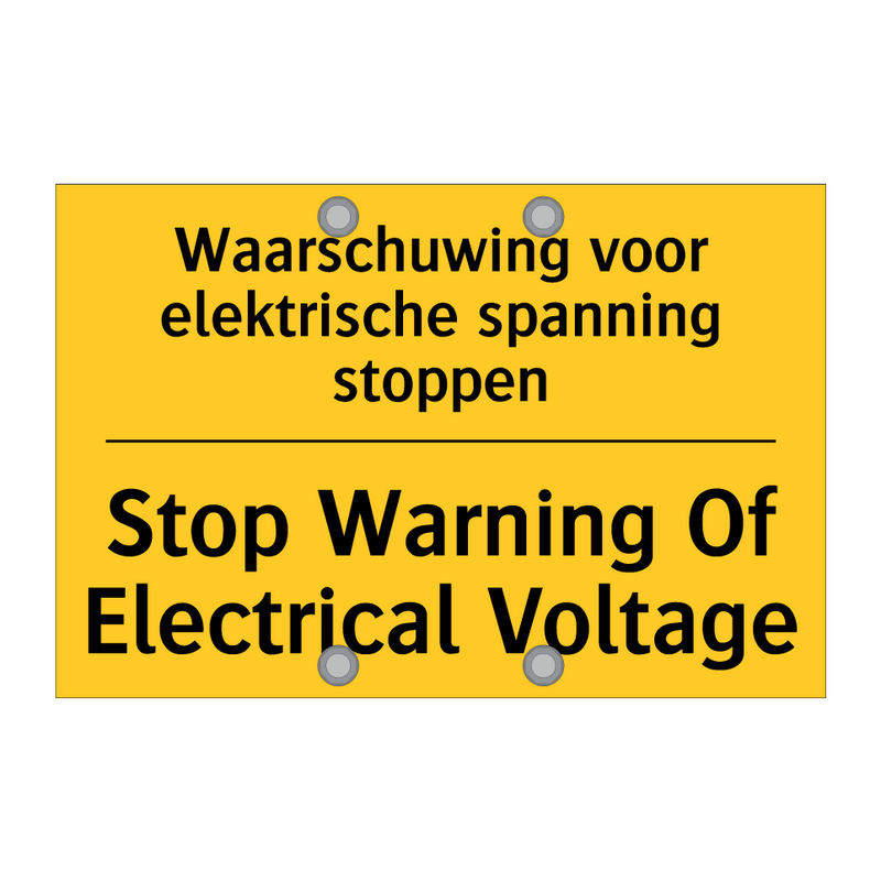 Waarschuwing voor elektrische spanning stoppen - Stop Warning Of Electrical Voltage