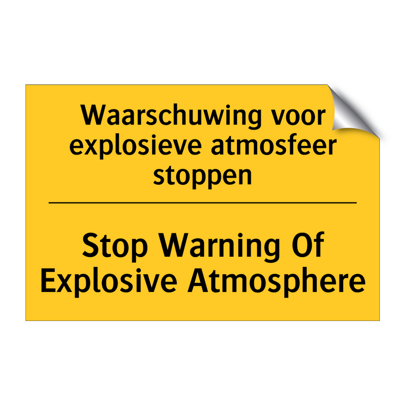 Waarschuwing voor explosieve atmosfeer stoppen - Stop Warning Of Explosive Atmosphere