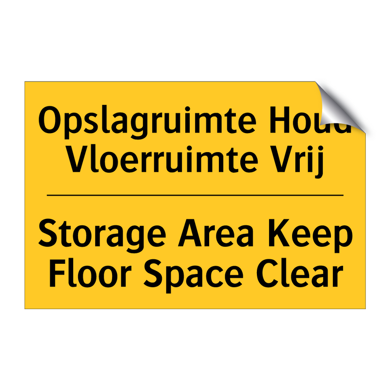 Opslagruimte Houd Vloerruimte Vrij - Storage Area Keep Floor Space Clear