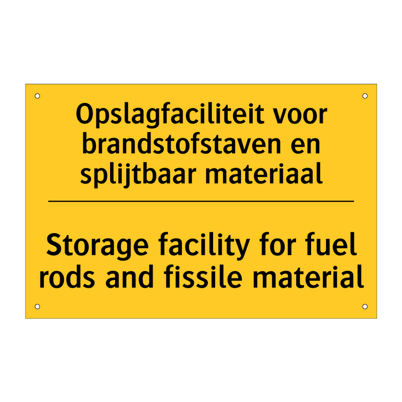 Opslagfaciliteit voor brandstofstaven /.../ - Storage facility for fuel rods /.../