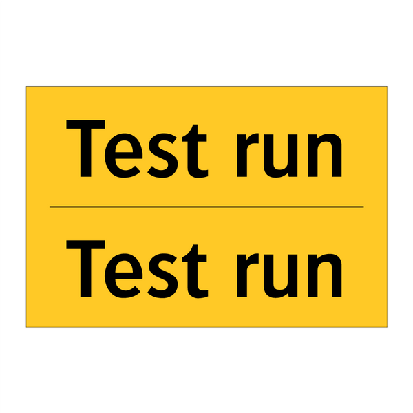 Test run & Test run & Test run & Test run & Test run & Test run & Test run & Test run & Test run