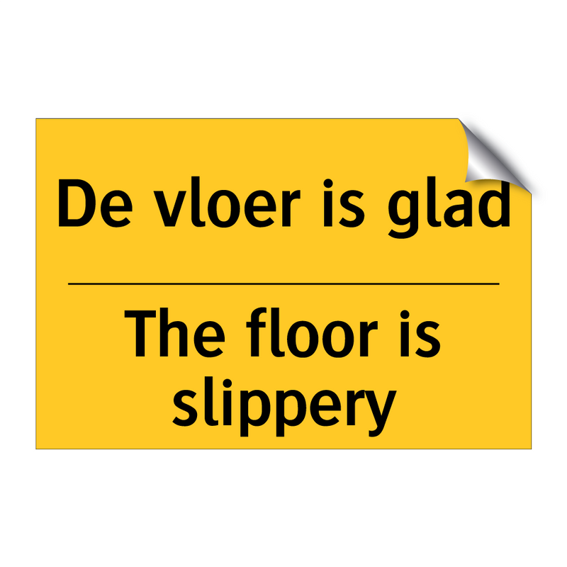 De vloer is glad - The floor is slippery & De vloer is glad - The floor is slippery