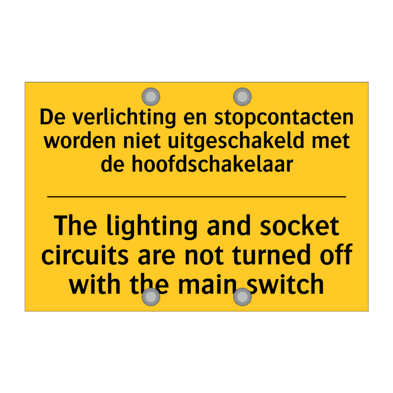 De verlichting en stopcontacten /.../ - The lighting and socket circuits /.../