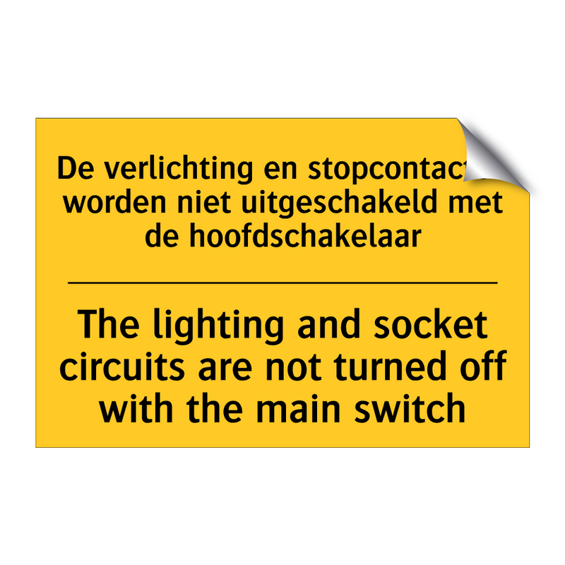 De verlichting en stopcontacten /.../ - The lighting and socket circuits /.../