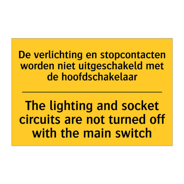 De verlichting en stopcontacten /.../ - The lighting and socket circuits /.../