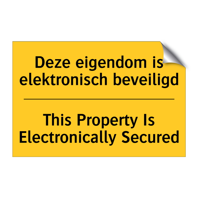 Deze eigendom is elektronisch beveiligd - This Property Is Electronically Secured