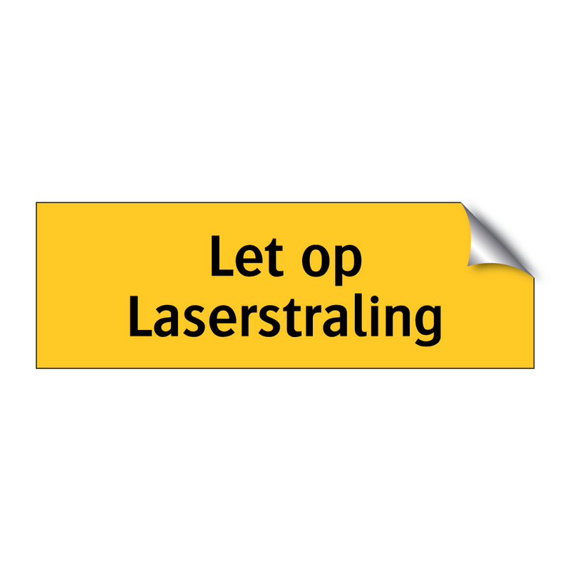 Let op Laserstraling & Let op Laserstraling & Let op Laserstraling & Let op Laserstraling