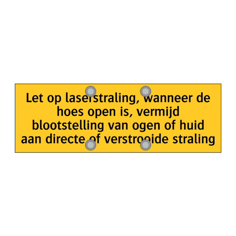 Let op laserstraling, wanneer de hoes open is, vermijd /.../