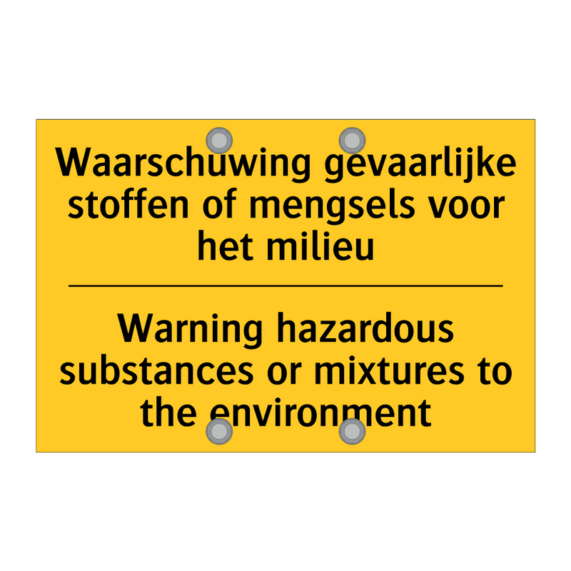 Waarschuwing gevaarlijke stoffen /.../ - Warning hazardous substances or /.../