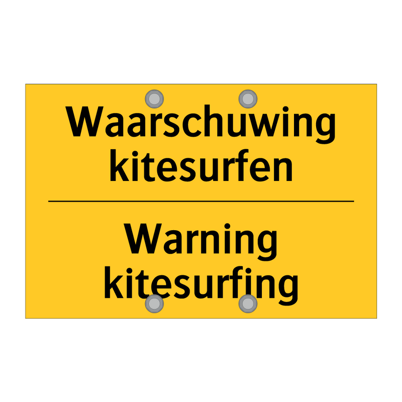 Waarschuwing kitesurfen - Warning kitesurfing & Waarschuwing kitesurfen - Warning kitesurfing