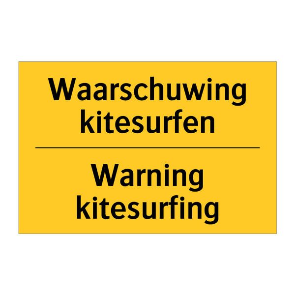 Waarschuwing kitesurfen - Warning kitesurfing & Waarschuwing kitesurfen - Warning kitesurfing