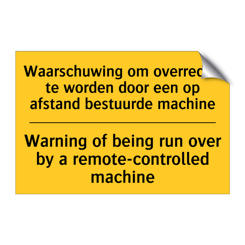 Waarschuwing om overreden te worden /.../ - Warning of being run over by a /.../