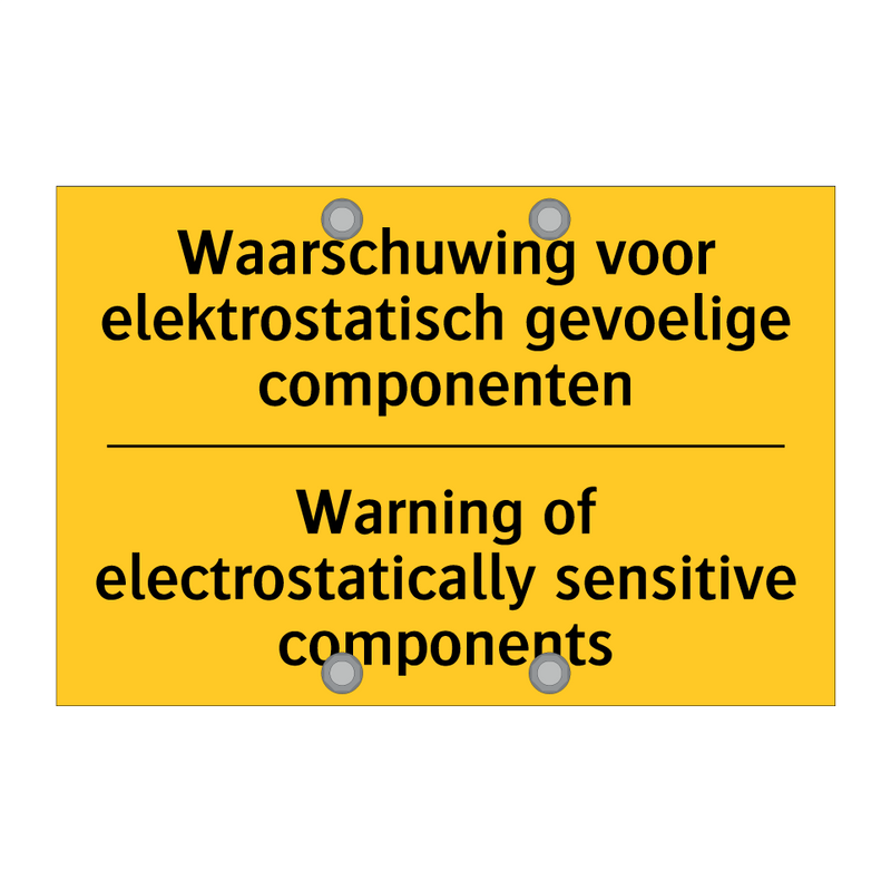 Waarschuwing voor elektrostatisch /.../ - Warning of electrostatically sensitive /.../