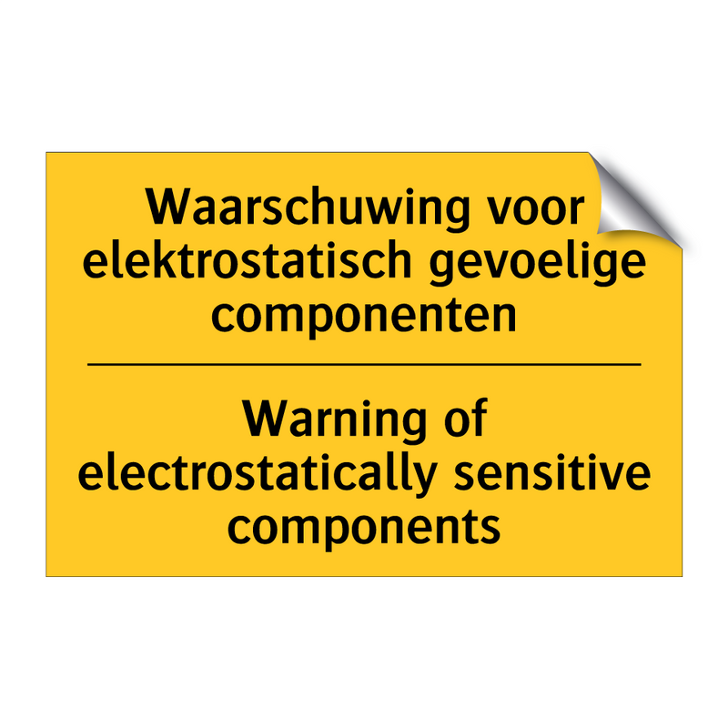 Waarschuwing voor elektrostatisch /.../ - Warning of electrostatically sensitive /.../