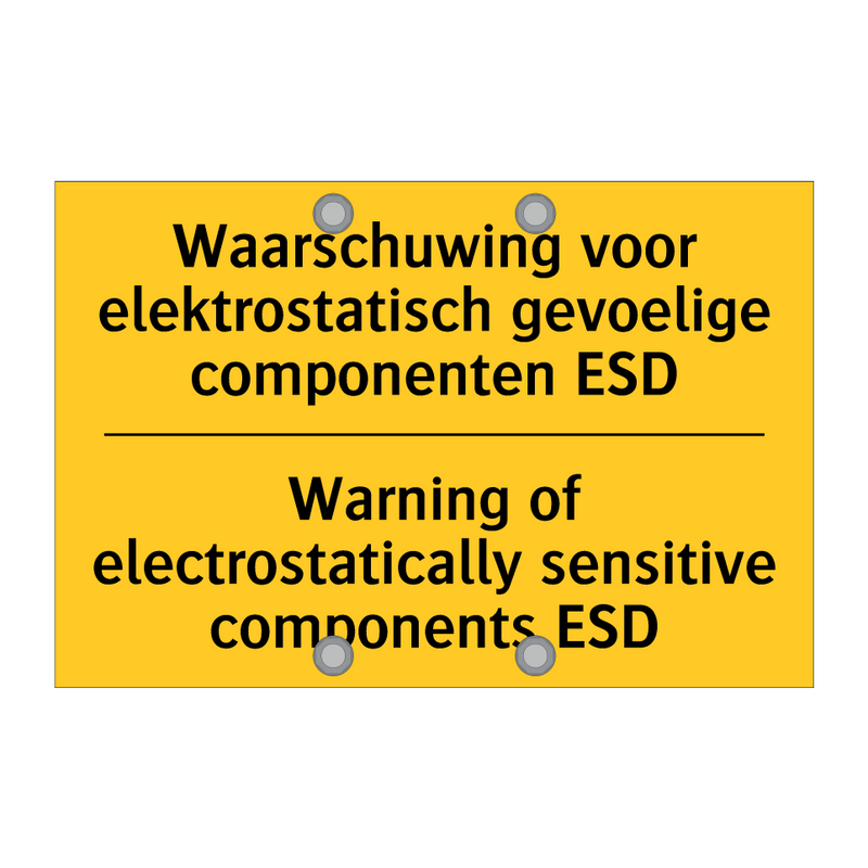 Waarschuwing voor elektrostatisch /.../ - Warning of electrostatically sensitive /.../