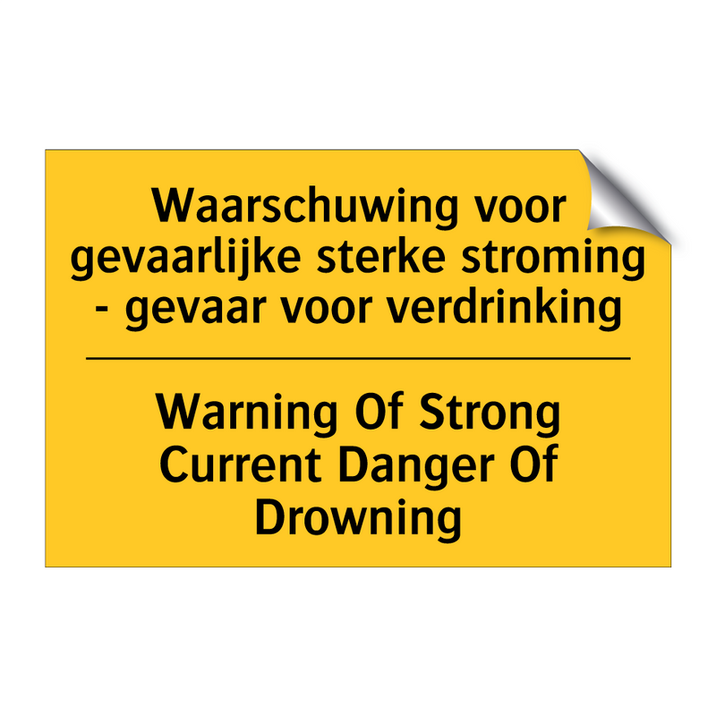 Waarschuwing voor gevaarlijke /.../ - Warning Of Strong Current Danger /.../