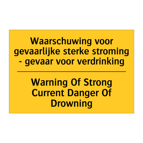 Waarschuwing voor gevaarlijke /.../ - Warning Of Strong Current Danger /.../