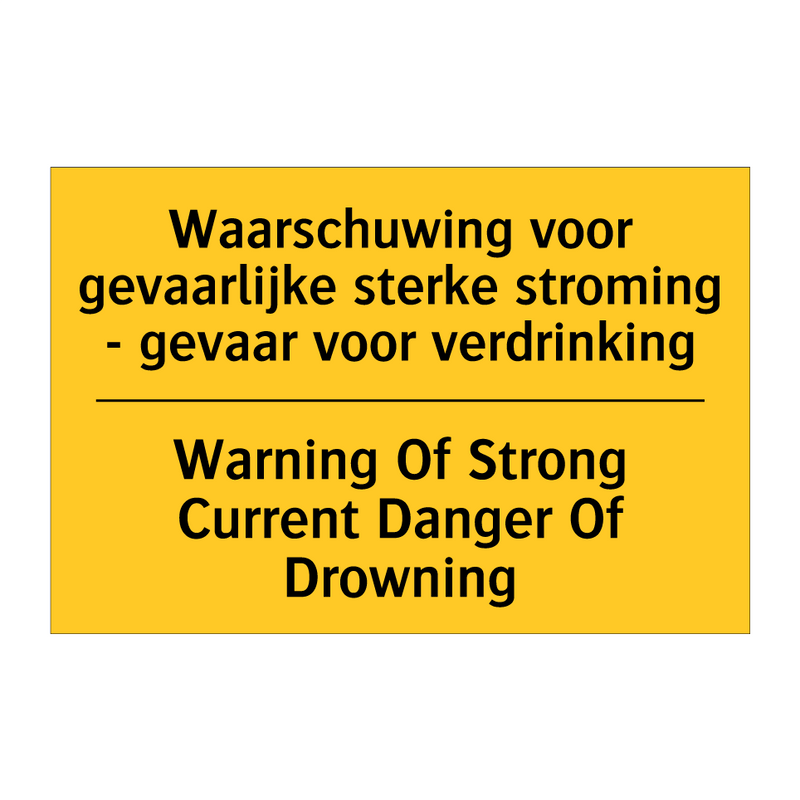 Waarschuwing voor gevaarlijke /.../ - Warning Of Strong Current Danger /.../