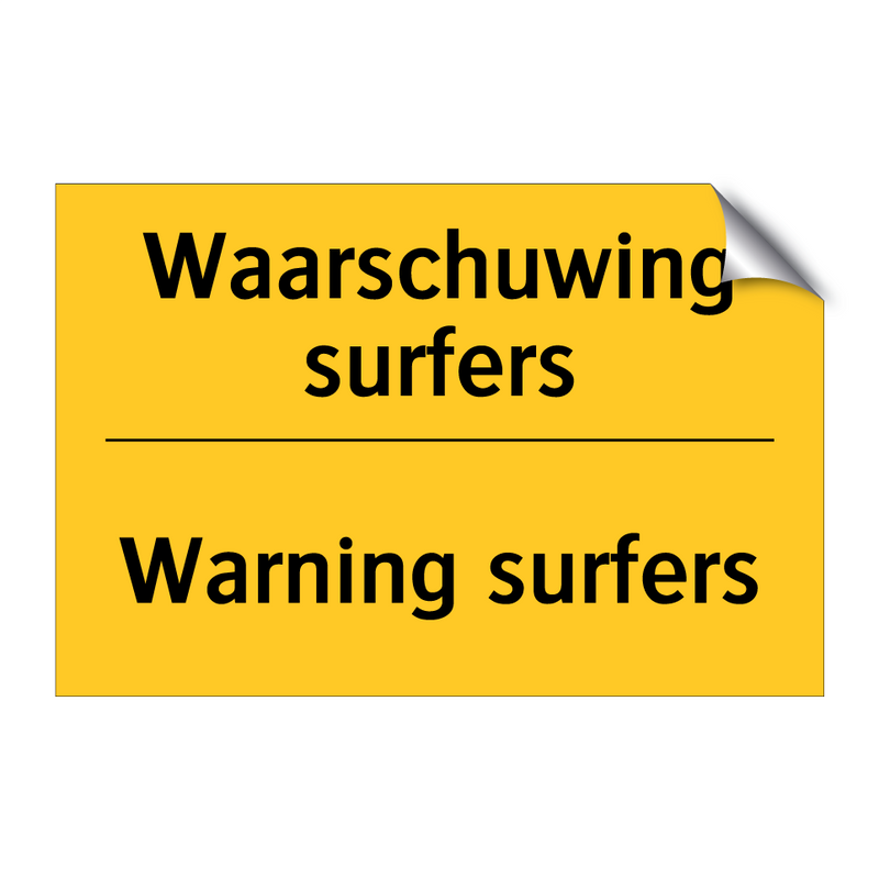 Waarschuwing surfers - Warning surfers & Waarschuwing surfers - Warning surfers