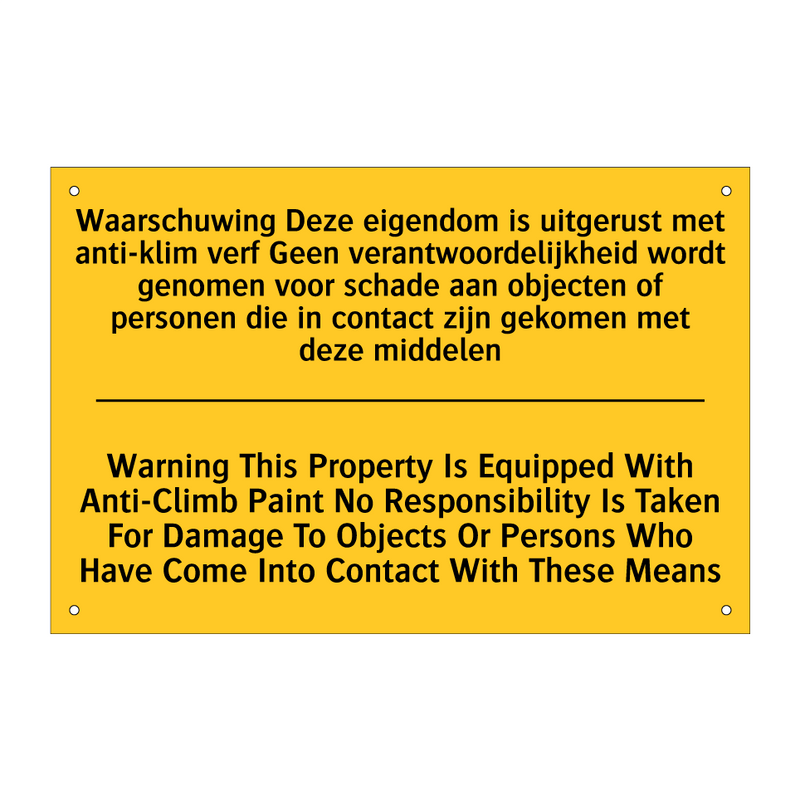 Waarschuwing Deze eigendom is /.../ - Warning This Property Is Equipped /.../