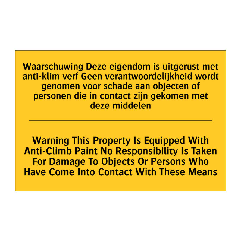 Waarschuwing Deze eigendom is /.../ - Warning This Property Is Equipped /.../