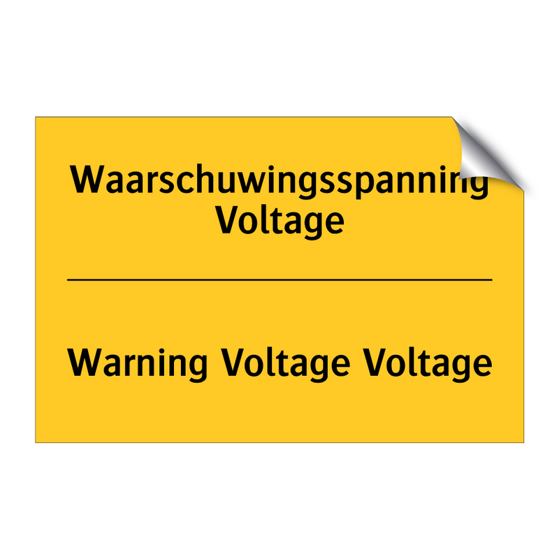 Waarschuwingsspanning Voltage - Warning Voltage Voltage