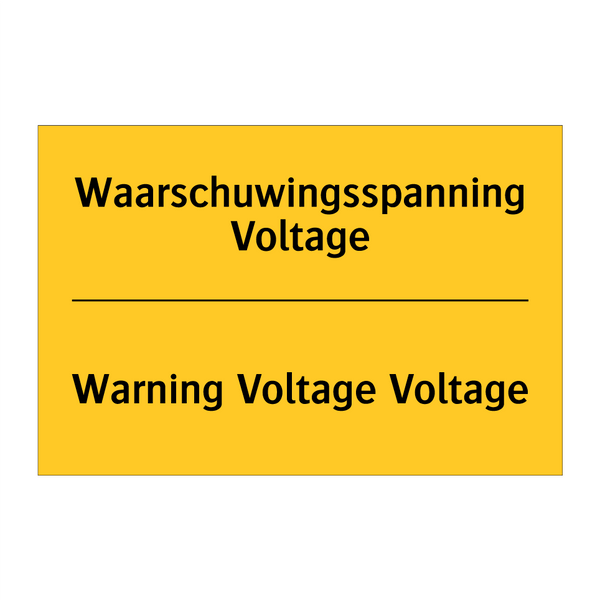 Waarschuwingsspanning Voltage - Warning Voltage Voltage