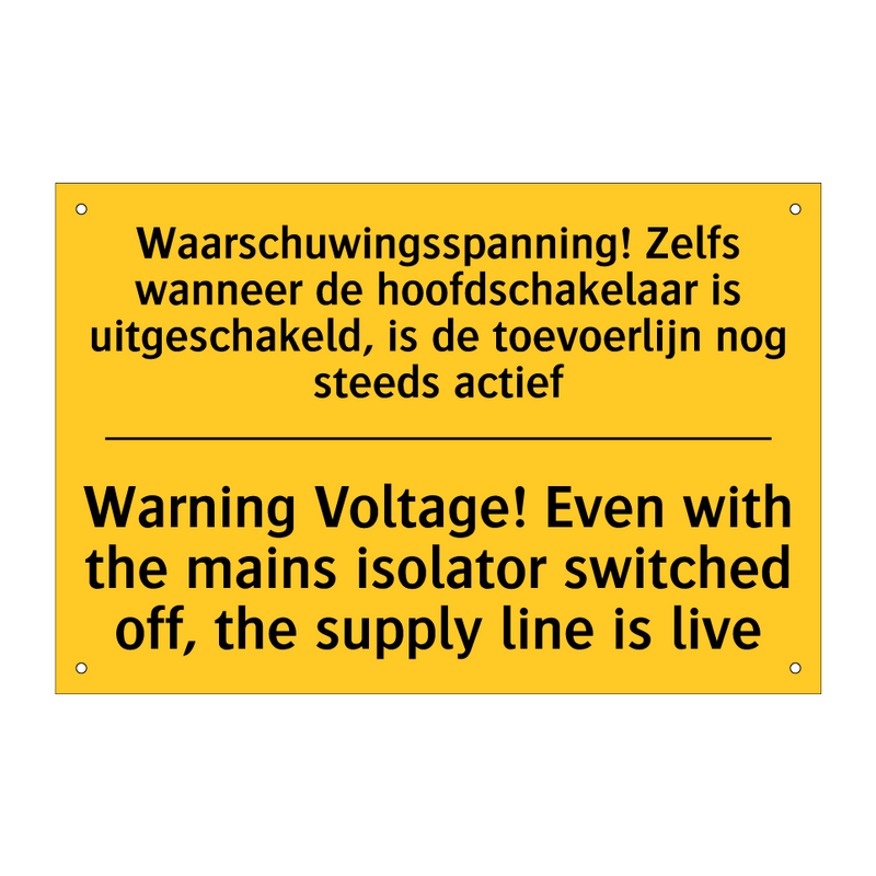 Waarschuwingsspanning! Zelfs wanneer /.../ - Warning Voltage! Even with the /.../