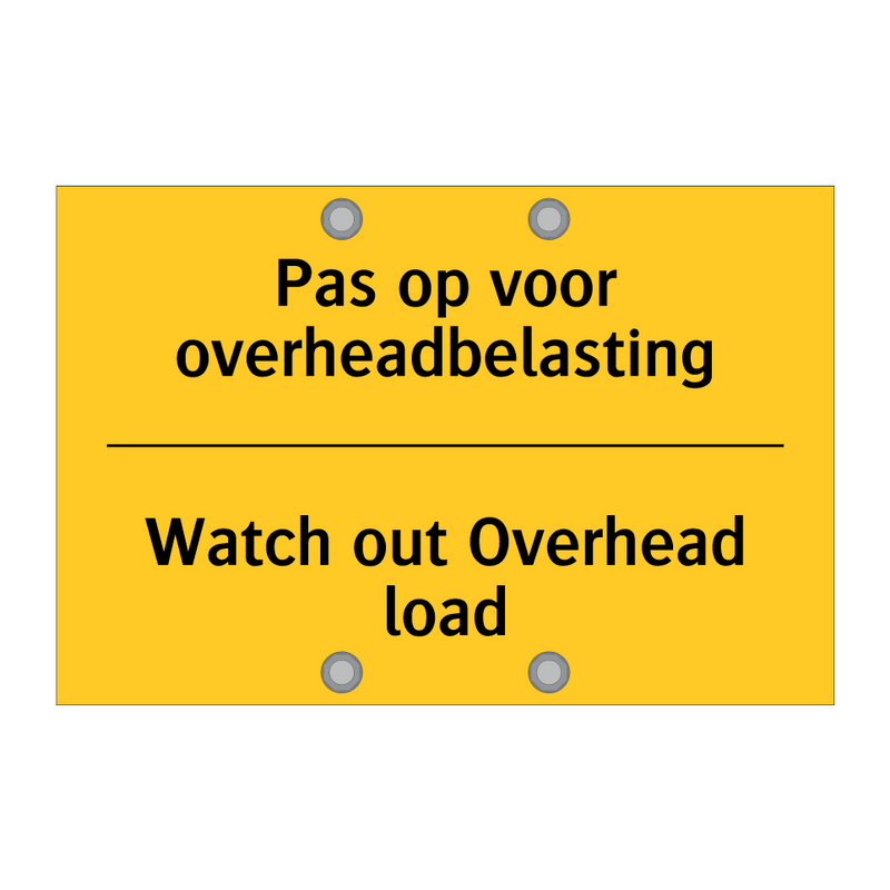 Pas op voor overheadbelasting - Watch out Overhead load