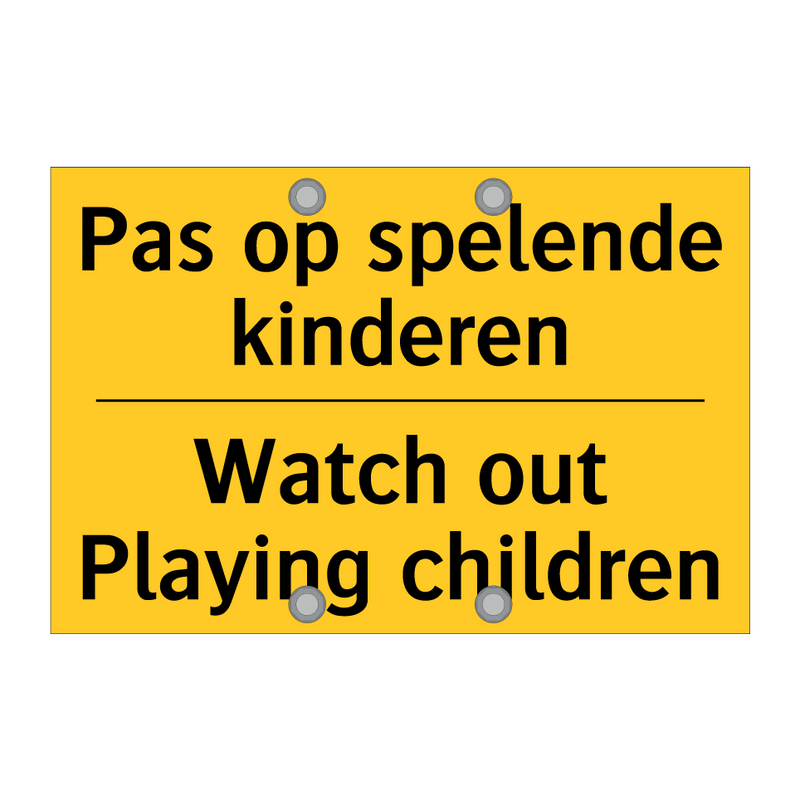 Pas op spelende kinderen - Watch out Playing children