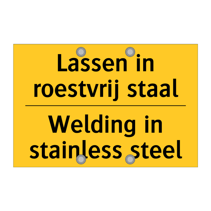 Lassen in roestvrij staal - Welding in stainless steel