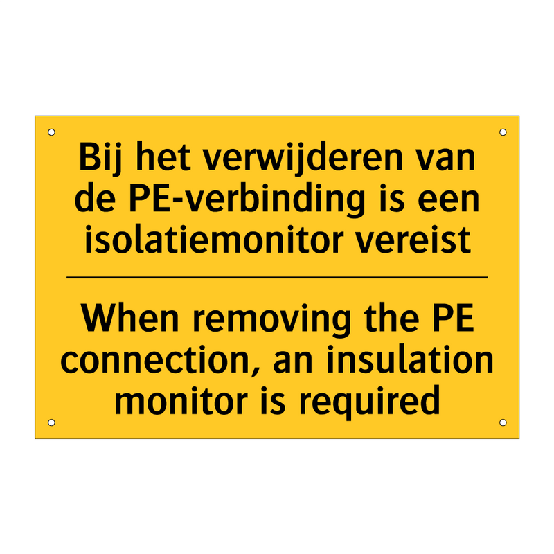 Bij het verwijderen van de PE-verbinding /.../ - When removing the PE connection, /.../