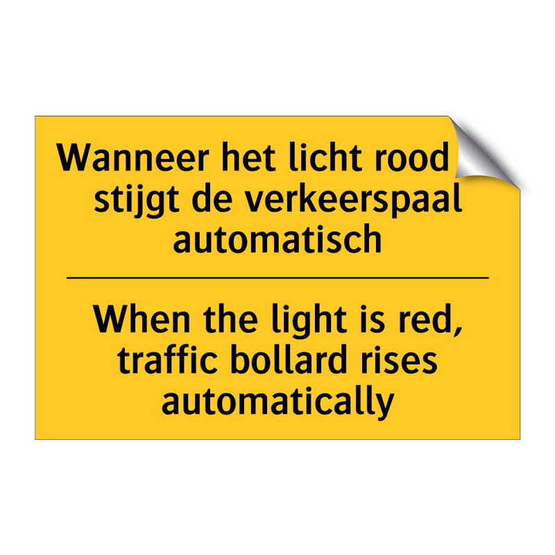 Wanneer het licht rood is, stijgt /.../ - When the light is red, traffic /.../