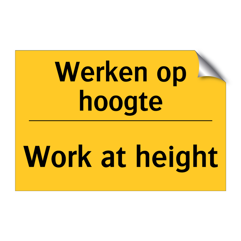 Werken op hoogte - Work at height & Werken op hoogte - Work at height