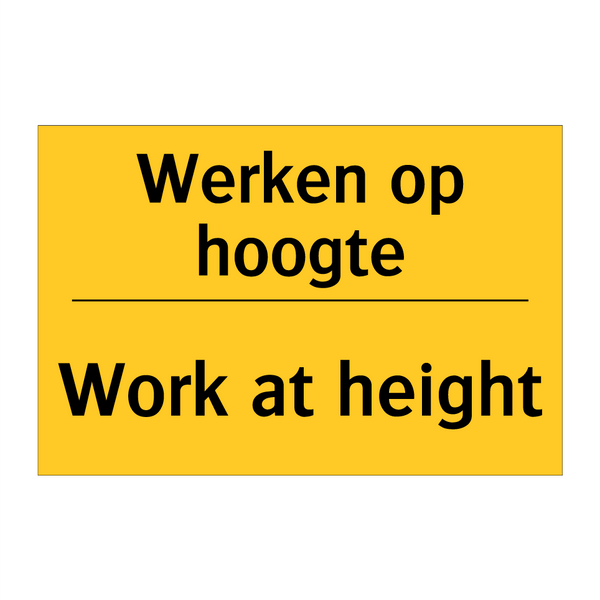 Werken op hoogte - Work at height & Werken op hoogte - Work at height