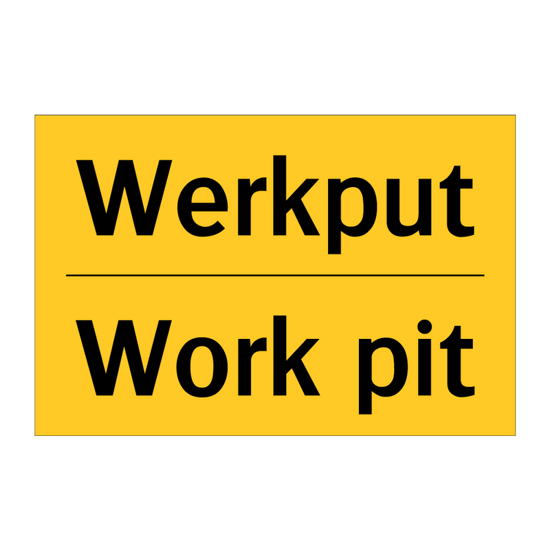 Werkput - Work pit & Werkput - Work pit & Werkput - Work pit & Werkput - Work pit