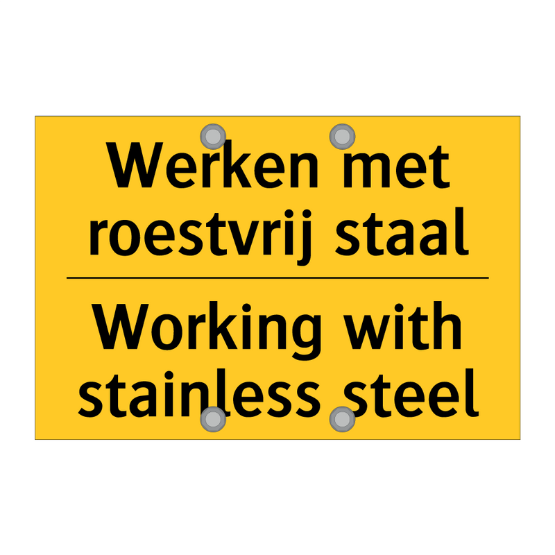 Werken met roestvrij staal - Working with stainless steel