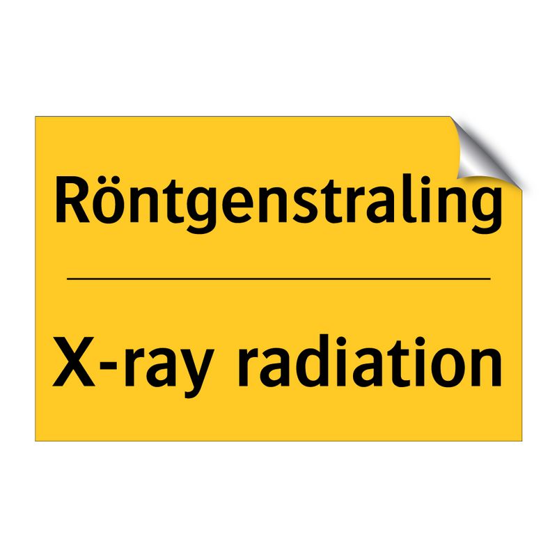 Röntgenstraling - X-ray radiation & Röntgenstraling - X-ray radiation