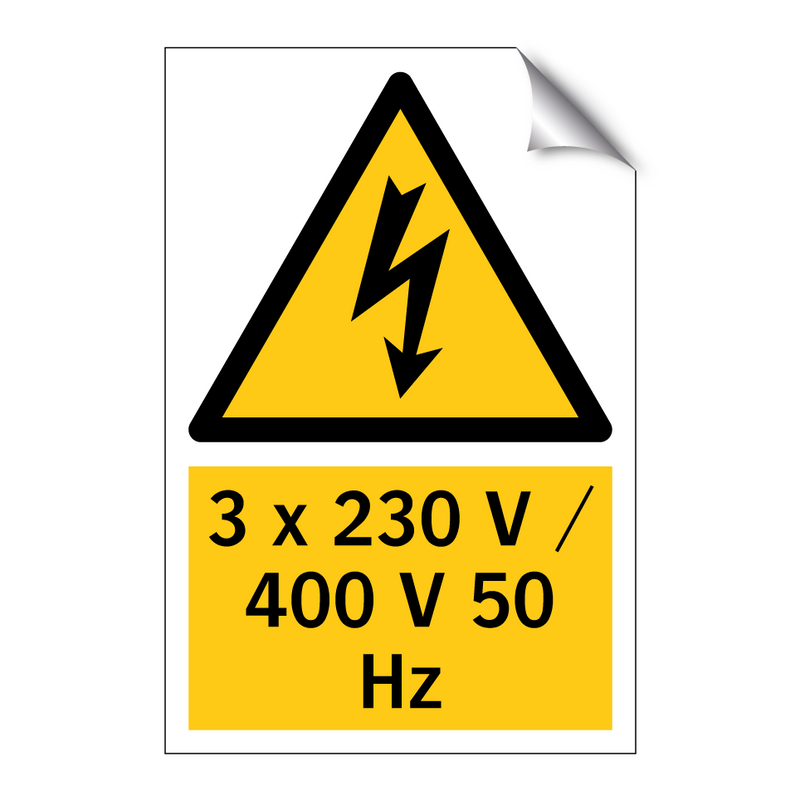 3 x 230 V / 400 V 50 Hz