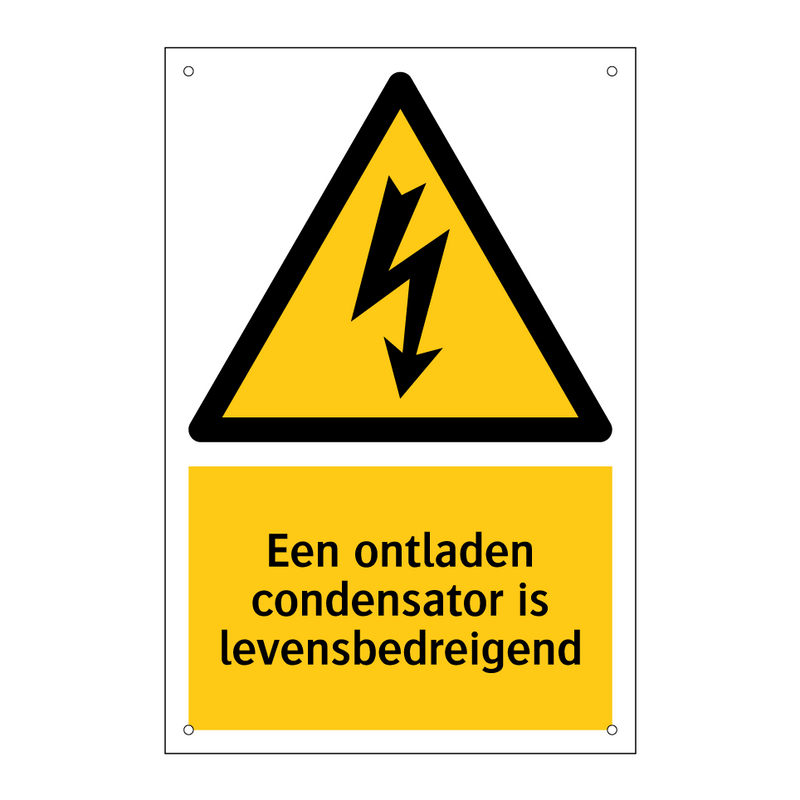 Een ontladen condensator is levensbedreigend