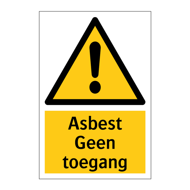 Asbest Geen toegang