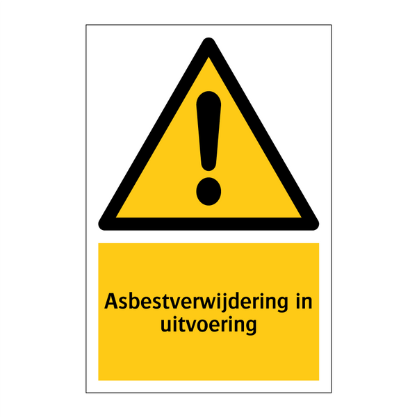 Asbestverwijdering in uitvoering