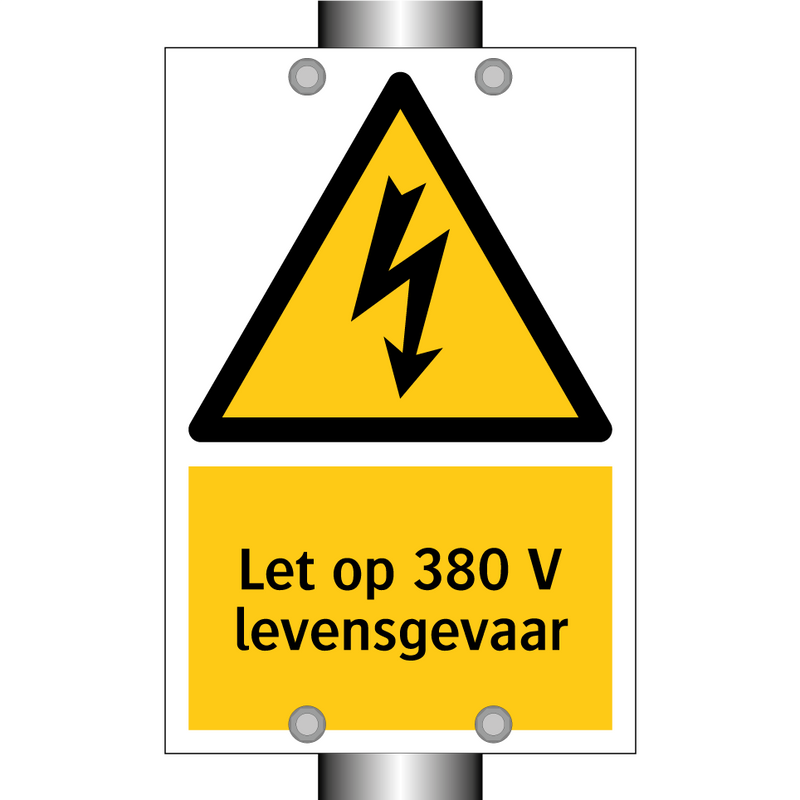 Let op 380 V levensgevaar