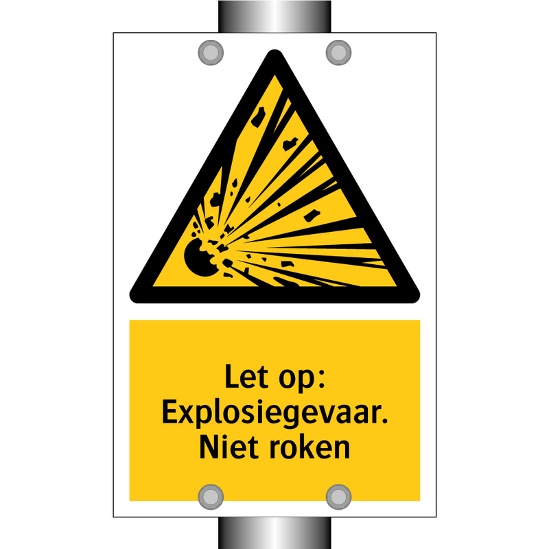 Let op: Explosiegevaar. Niet roken