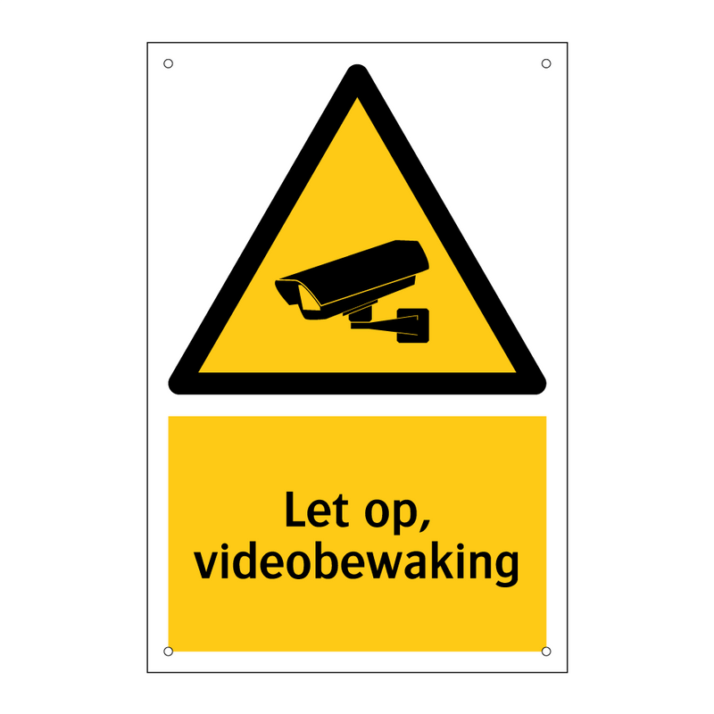 Let op, videobewaking