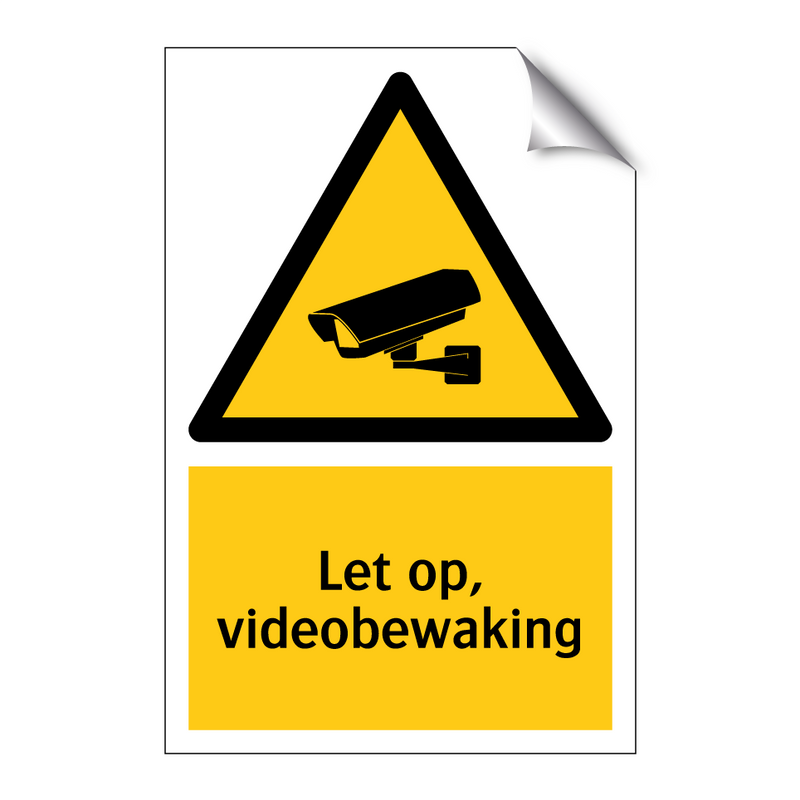 Let op, videobewaking