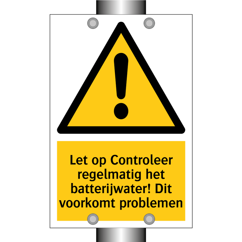 Let op Controleer regelmatig het batterijwater! Dit voorkomt problemen