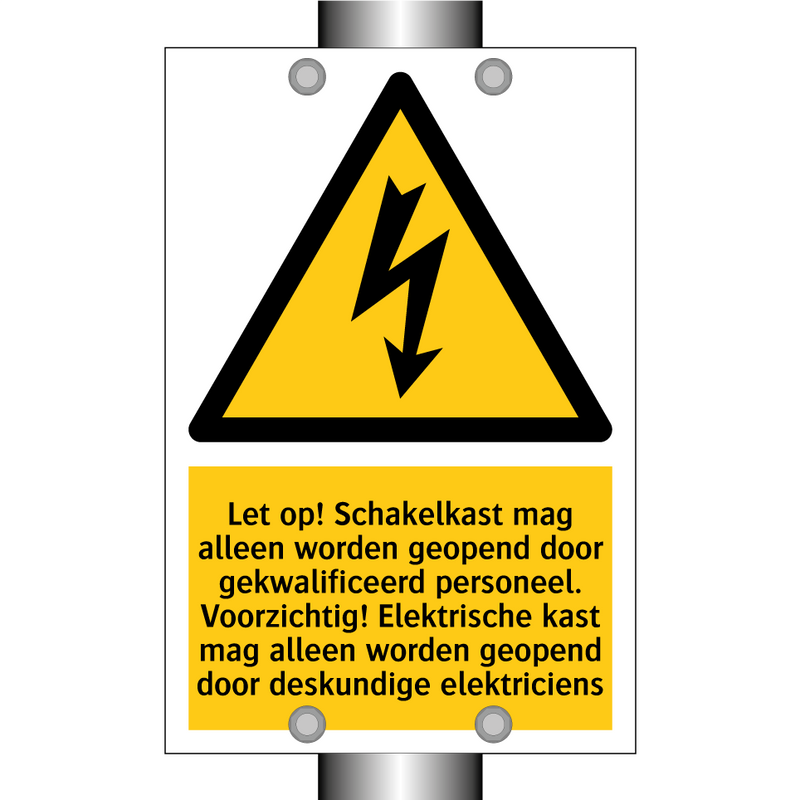 Let op! Schakelkast mag alleen worden geopend door gekwalificeerd personeel. Voorzichtig! Elektrische kast mag alleen worden geopend door deskundige elektriciens