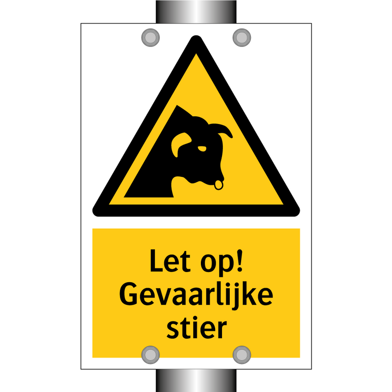 Let op! Gevaarlijke stier